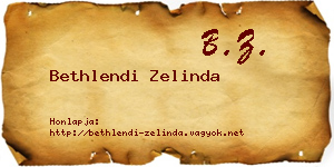 Bethlendi Zelinda névjegykártya